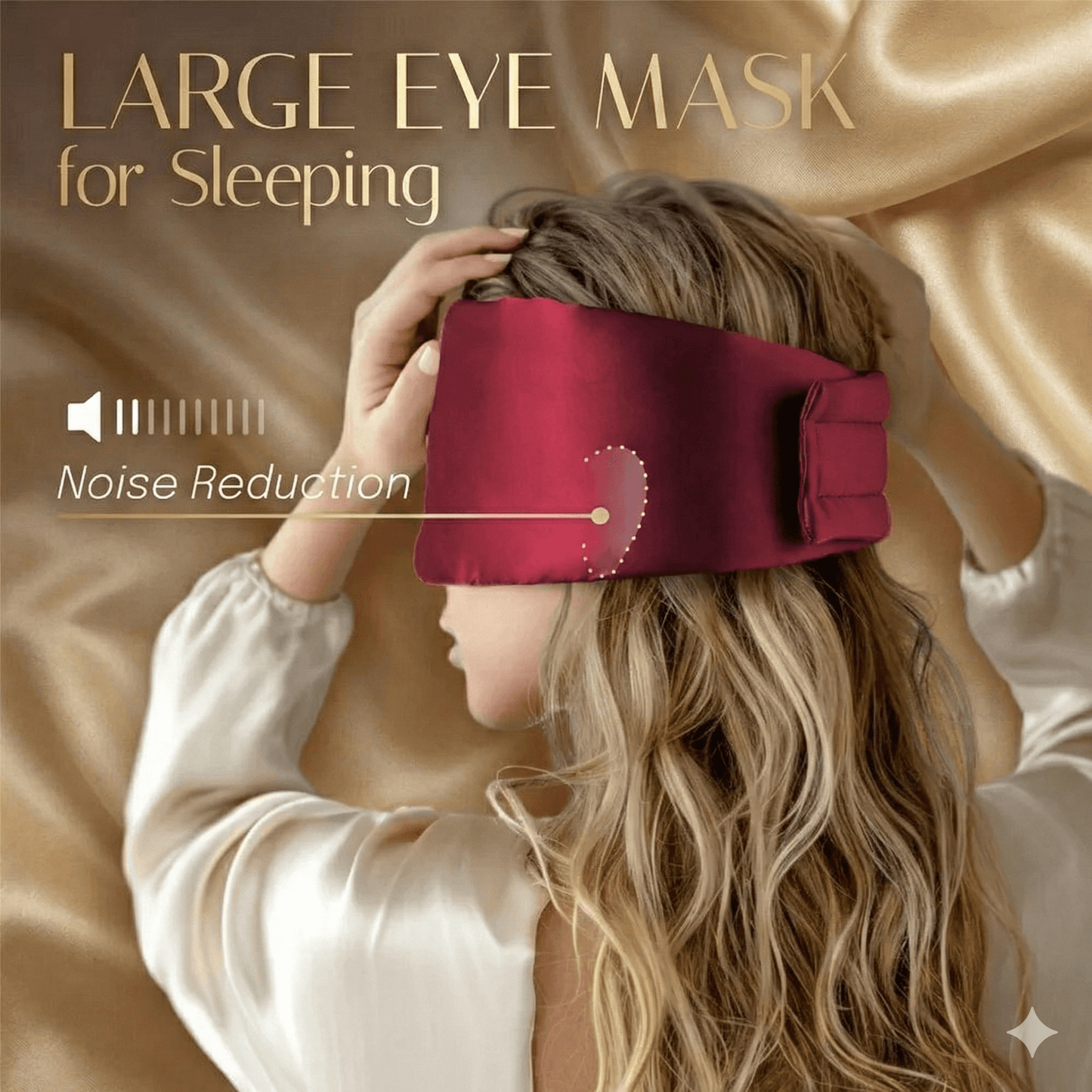 Large Eye Mask for Sleeping designed for noise reduction and comfort.