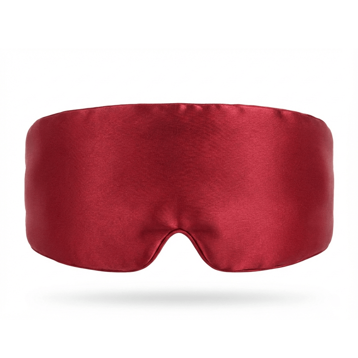 Premium Mulberry Silk Sleep Mask for Side Sleepers in a luxurious red color for ultimate comfort and blackout.