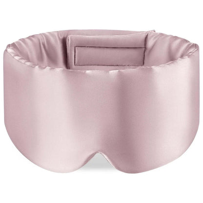 Premium Mulberry Silk Sleep Mask for Side Sleepers in soft pink color for ultimate comfort.